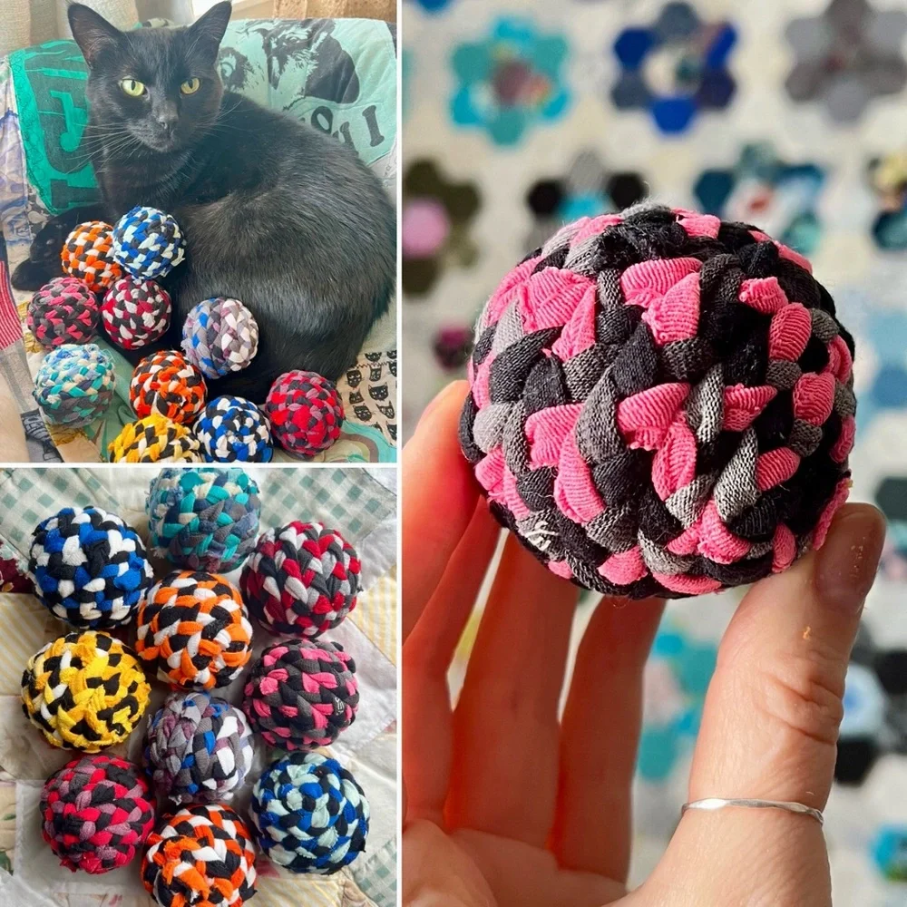 Colorful Cat Toy - Braided Ball